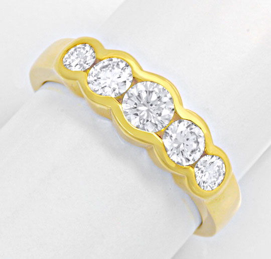 Foto 2 - Brillant Halbmemory Spann Ring 18K 0,6 Diamanten, S6188